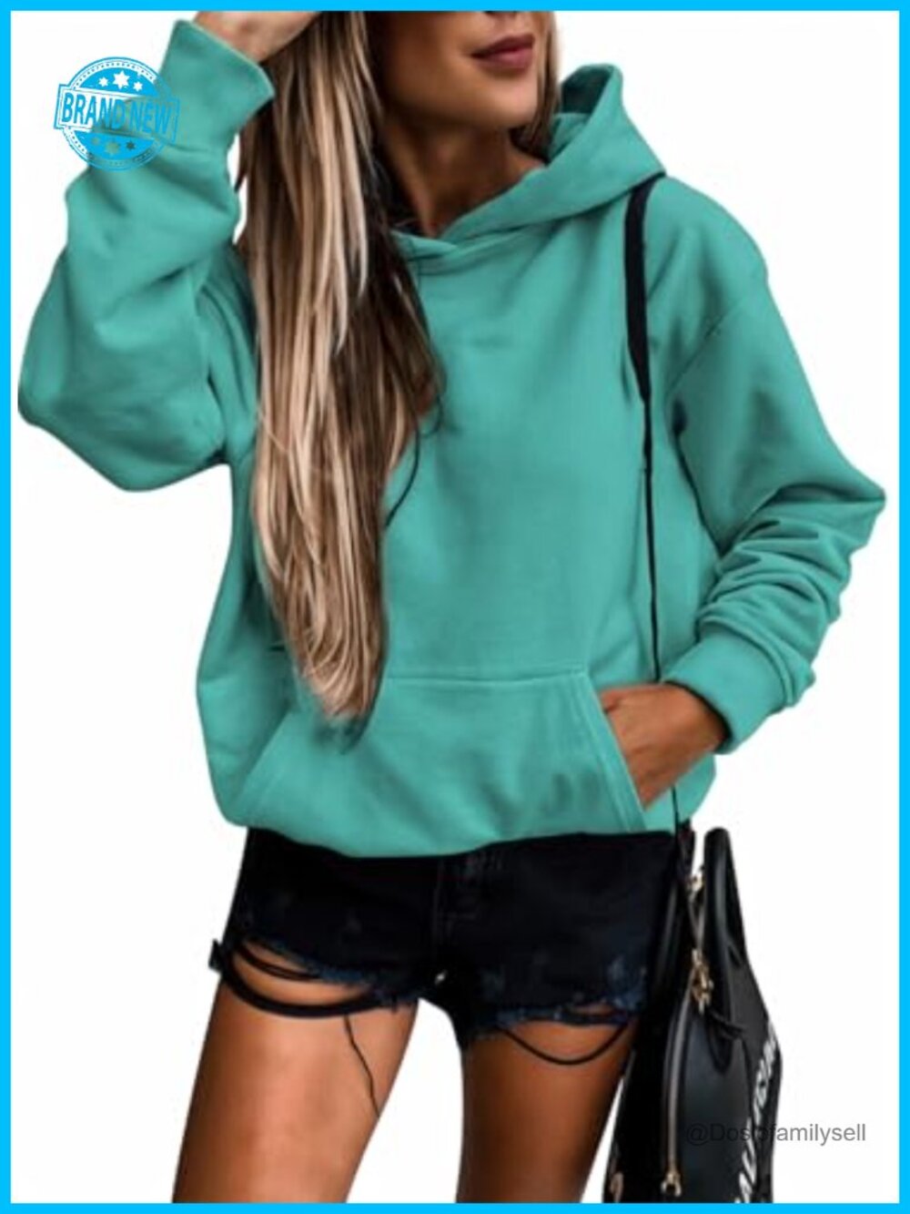 SHEWIN Women's Pullover Hoodie Oversized Loose Fit Sweatshirt Long Sleeve Casual